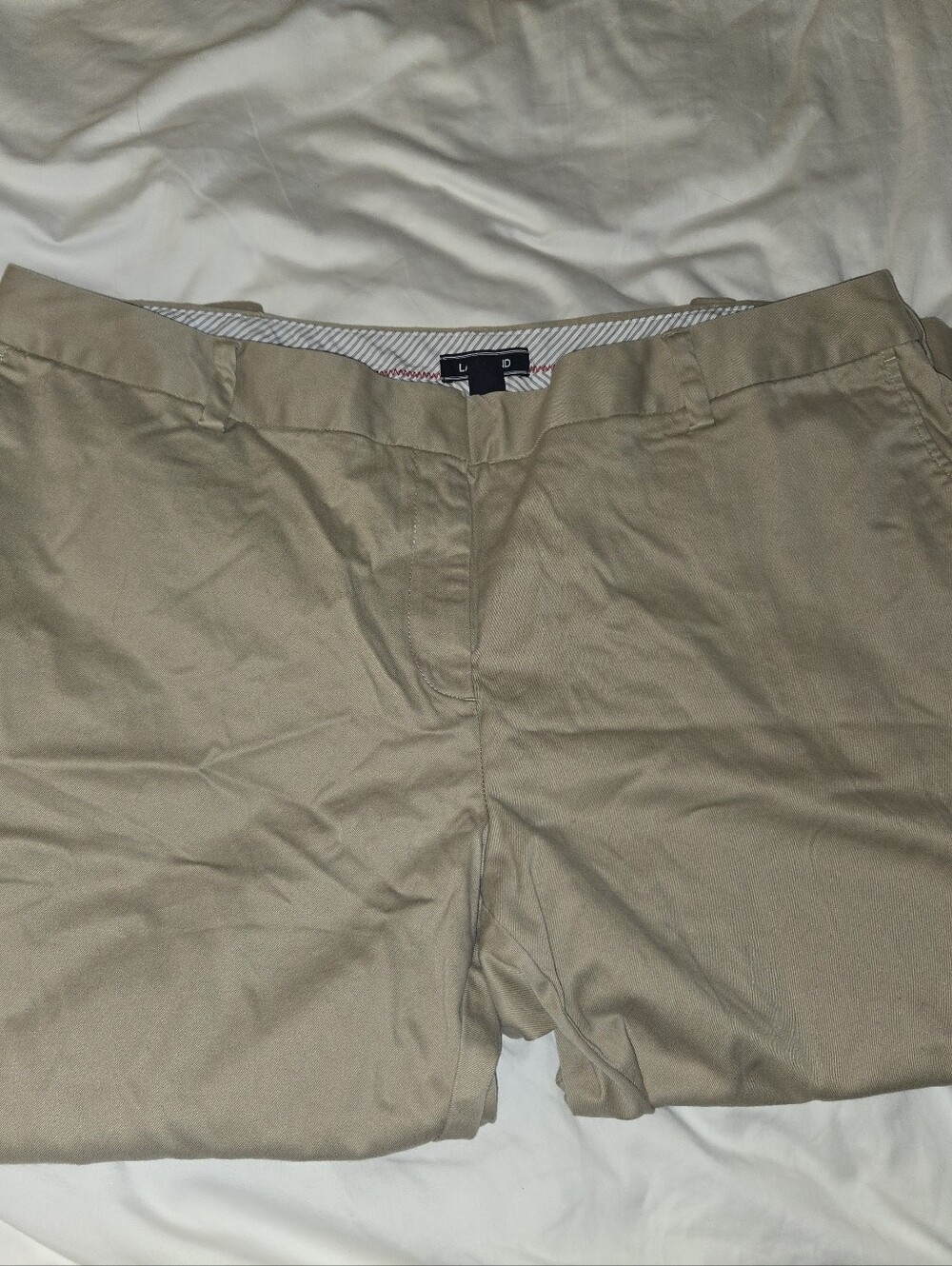 Lands' End Khaki Chino Crop 20W - Picture 3 of 4